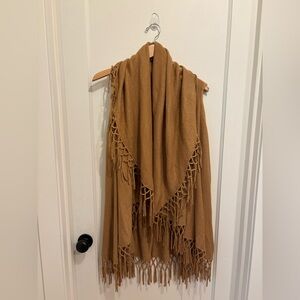 Tan Fringe Shawl